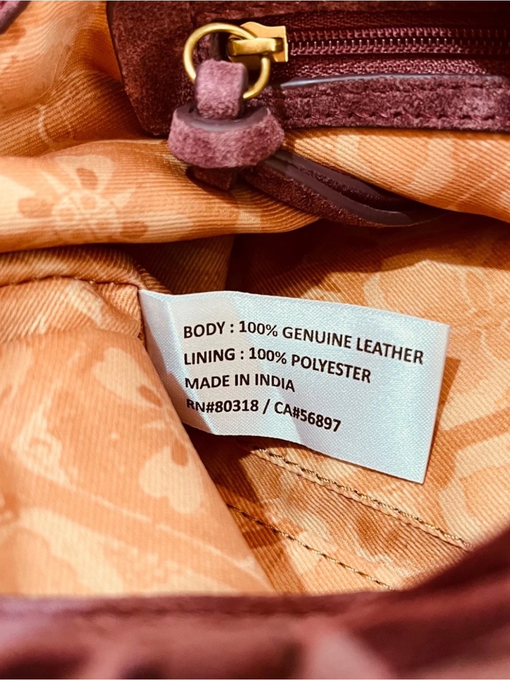 Lucky Brand Clem Suede Mini Hobo Bag Burgundy - Picture 11 of 11